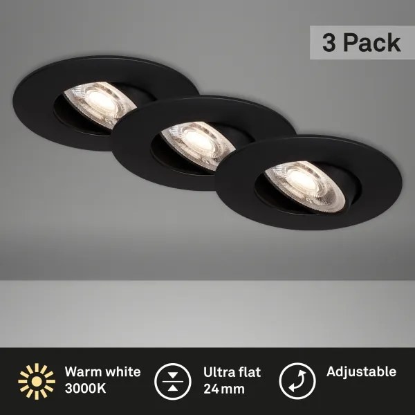 Briloner - KÉSZLET 3x LED Fürdőszobai beépíthető lámpa LED/4,9W/230V IP23