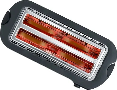 Severin AT 2590 - 4 szeletes kenyérpirító 1400W/230V rozsdamentes acél/fekete