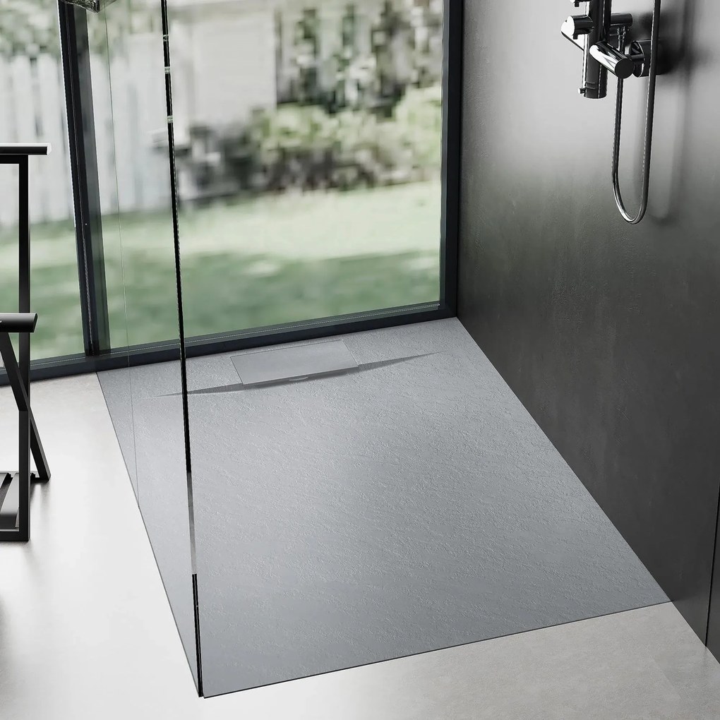 Zuhanytálca Bazalt Grey 90x90