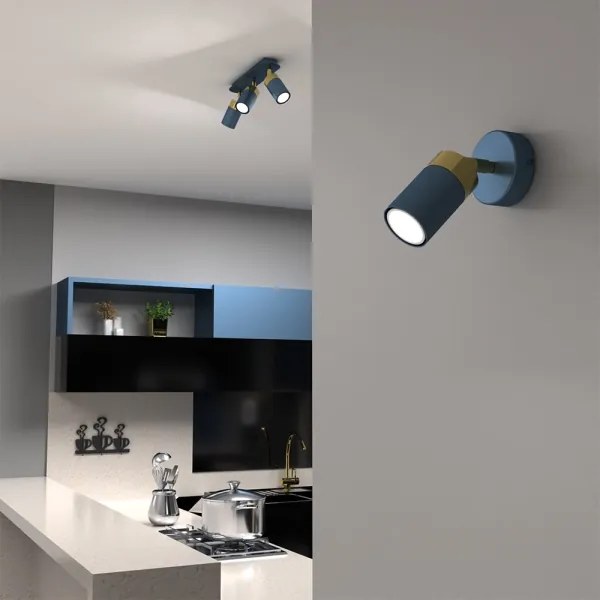 Brilagi - Fali spotlámpa POKER 1xGU10/25W/230V kék