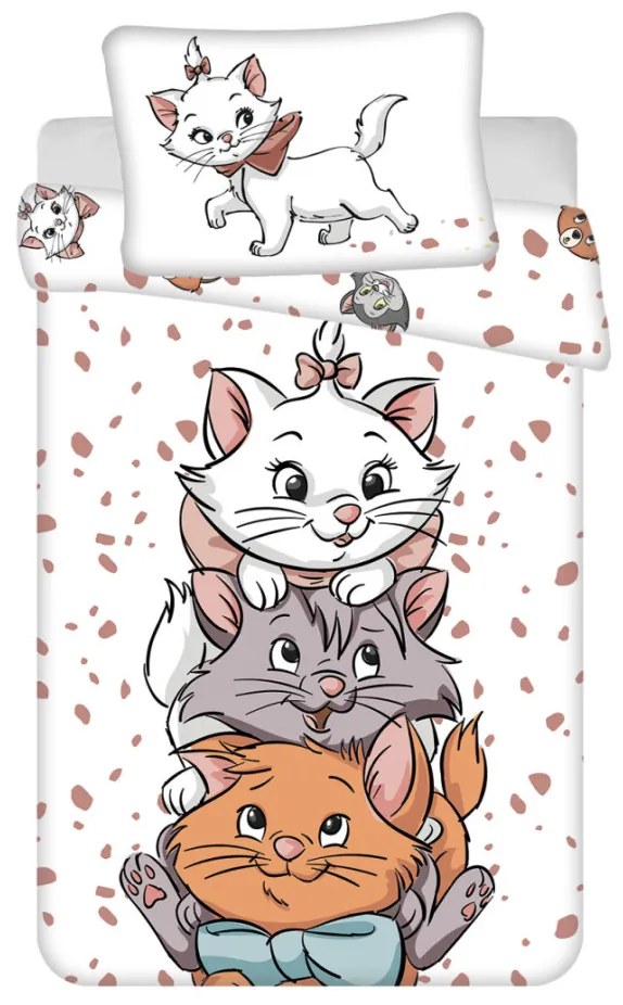 Disney Marie Friends gyerek, ovis ágyneműhuzat 100×135 cm, 40×60 cm