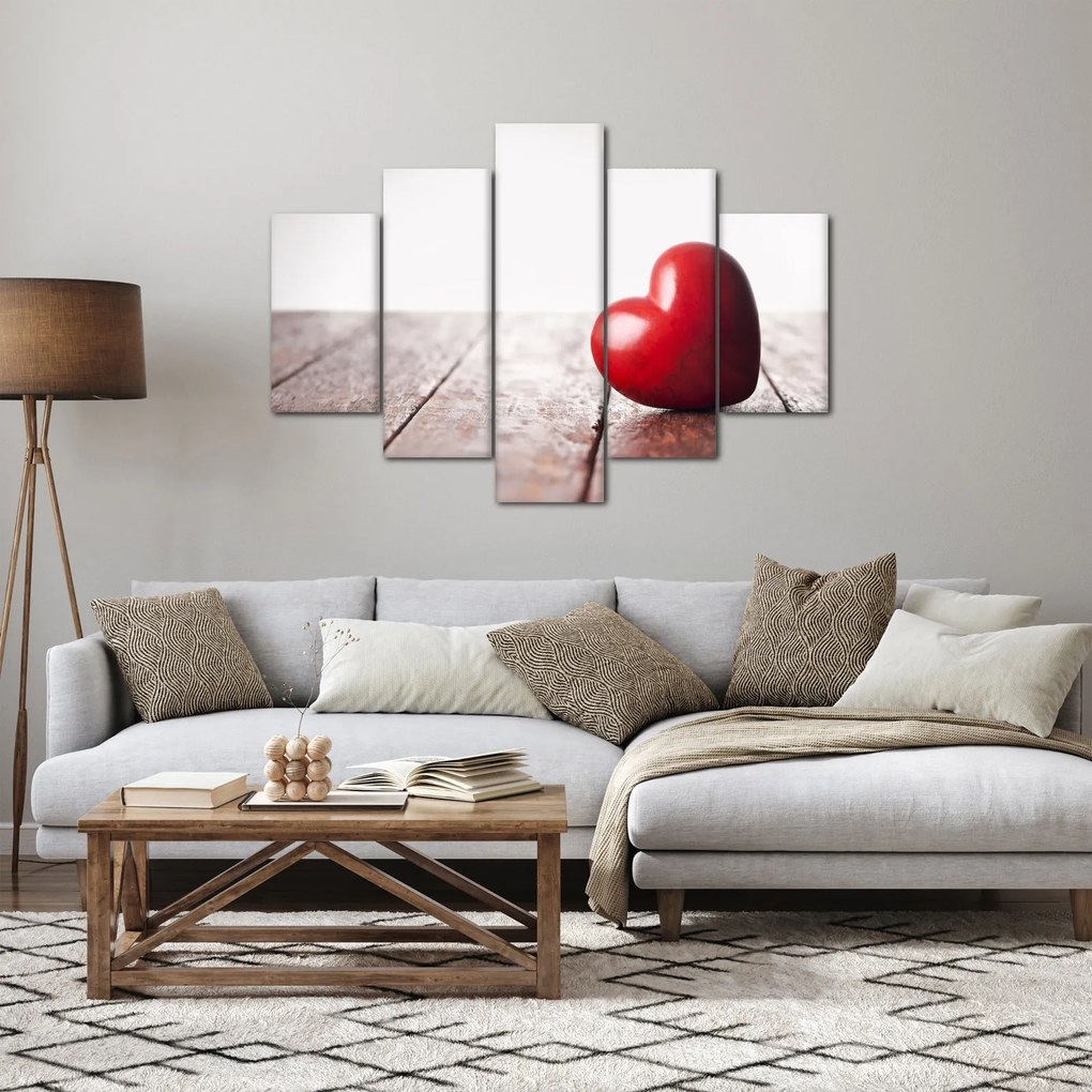 Egy fából készült szív képe (150x105 cm)