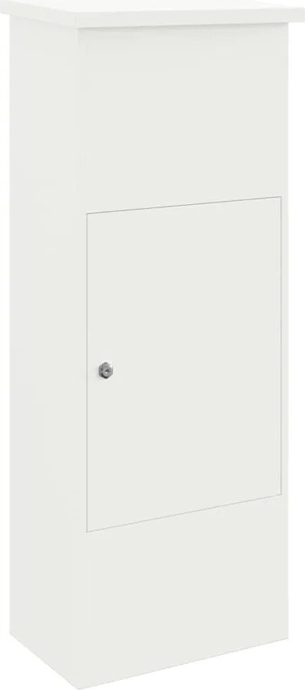 vidaXL Csomagzáró doboz tárolóval Fehér 44,5 x 29 x 110,5 cm Acél