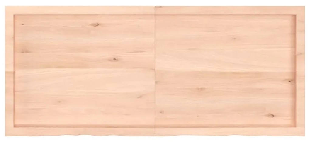kezeletlen tömör tölgyfa fali polc 140x60x(2-4) cm