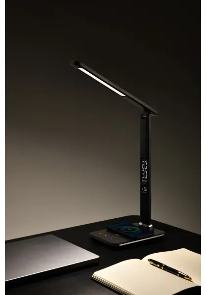 Immax 08965L-LED Dimmelhető lámpa vezeték nélküli töltéssel KINGFISHER 8,5W/230V fekete