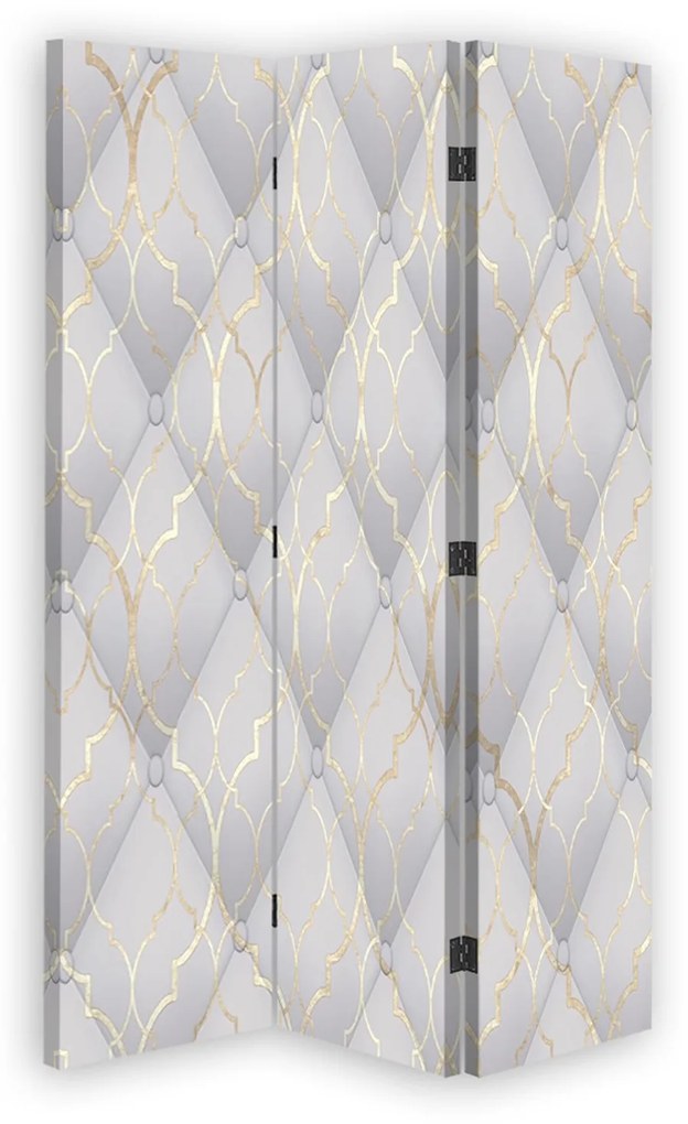 Gario Paraván Marokkói lóhere szürke színben Méret: 180 x 170 cm, Kivitelezés: Forgó paraván 360°