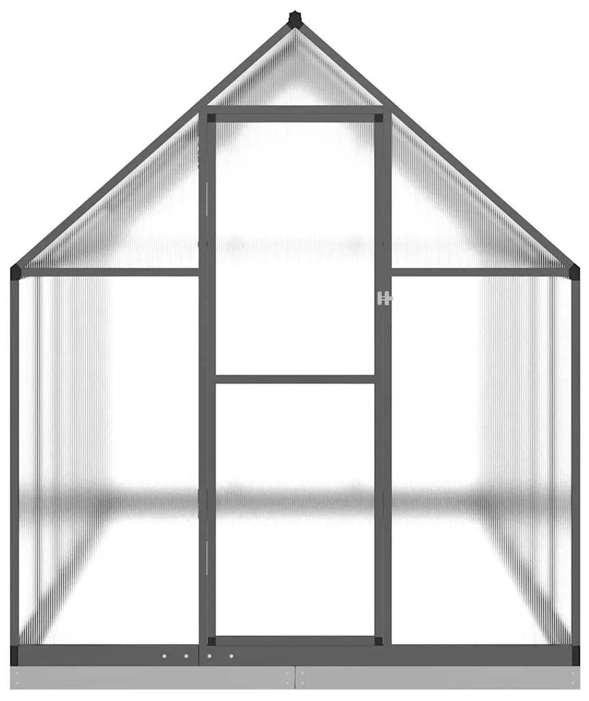 antracitszürke alumínium melegház alapvázzal 334x169x202 cm