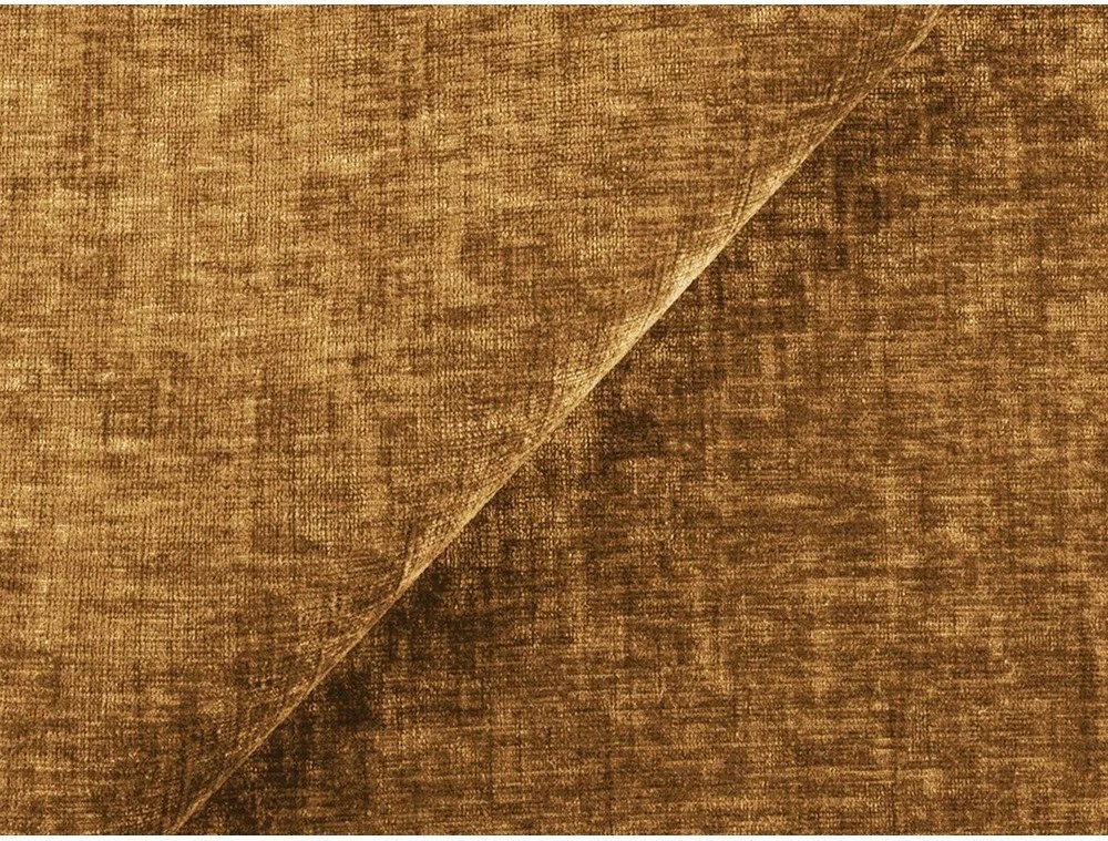 Mustársárga zsenília kinyitható sarokkanapé (jobb oldali-heverő résszel) Kuki – Makamii