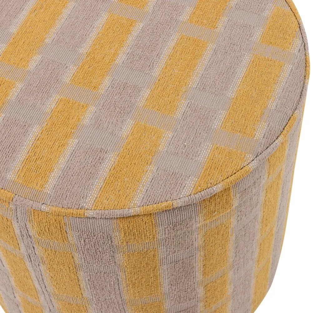 Sárga zsenília puff Sarli – WOOOD