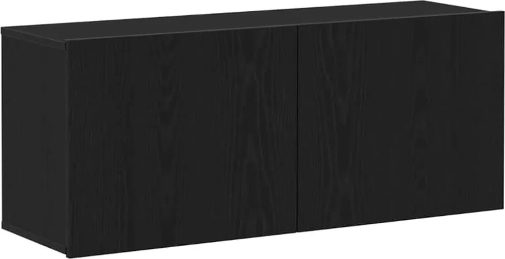 vidaXL TV szekrény garnitúra Fekete tölgy 100 x 30 x 41 cm Faanyag