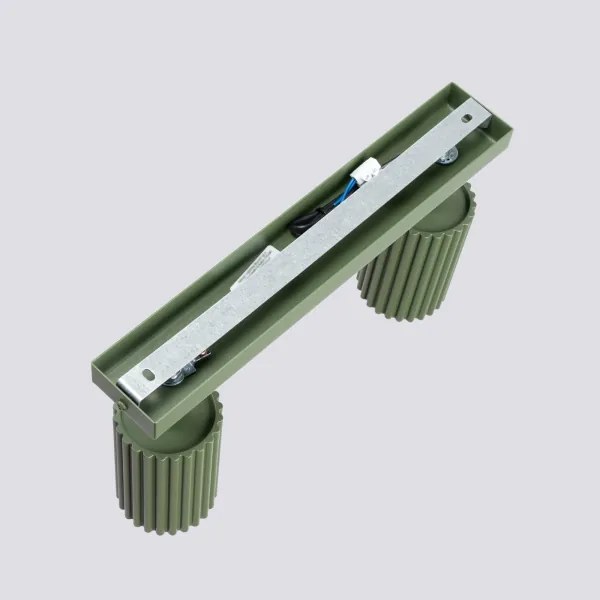 Sollux SL.1618 - Spotlámpa KARBON 2xGU10/10W/230V zöld