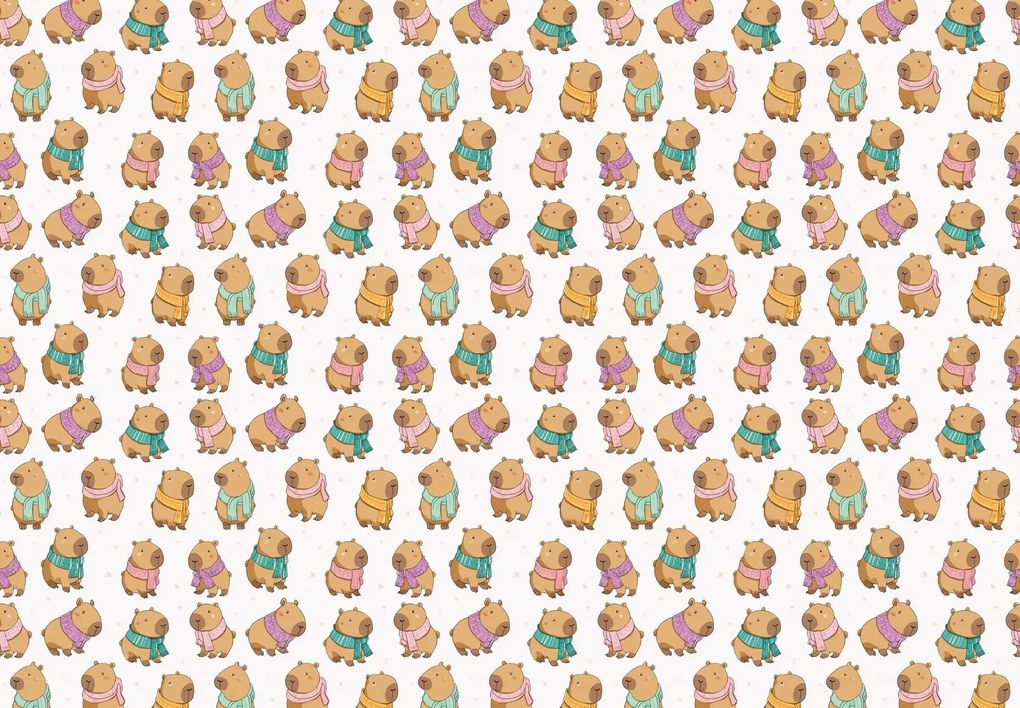 Fotótapéta - Kapybarák (147x102 cm)