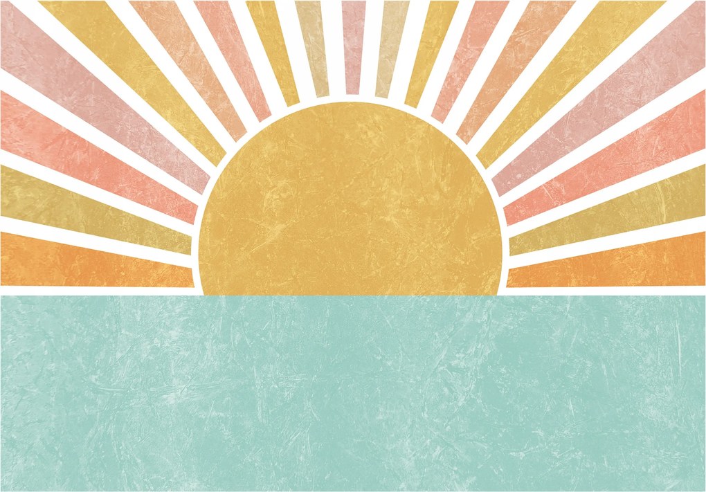 Fotótapéta Nap és tenger Minimalizmus Boho Retro Skandináv 250x175 +ragasztó