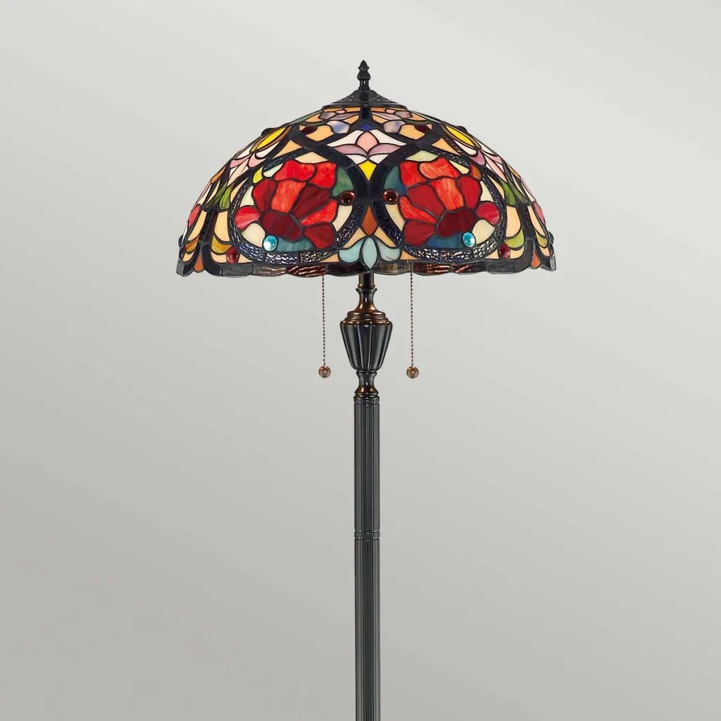 Quoizel LARISSA QZ-LARISSA-FL Tiffany Állólámpa 2x60W/E27