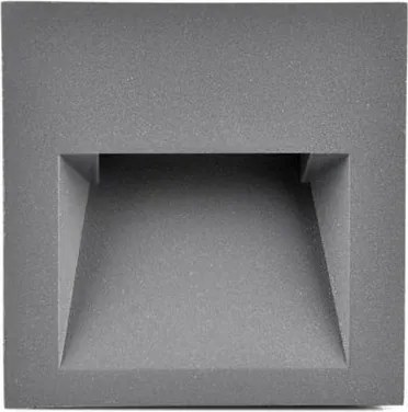 POLUX 313737 Q7 Kültéri Falba Építhető Lámpa Grafit LED IP44