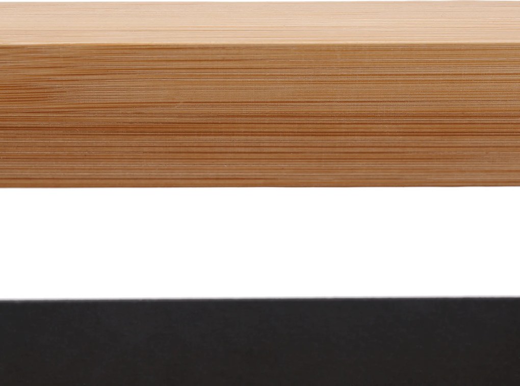 4 polcos állvány, természetes/fekete, NAOKO