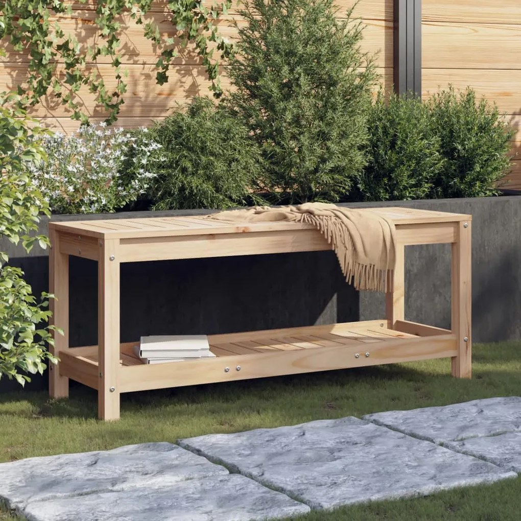 tömör fenyőfa kerti pad 108x35x45 cm
