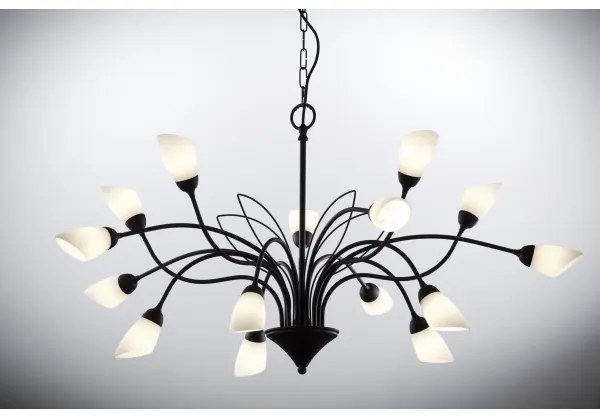 Jupiter 2057 - Láncos csillár GLORIOSA 15xG9/14W/230V fekete