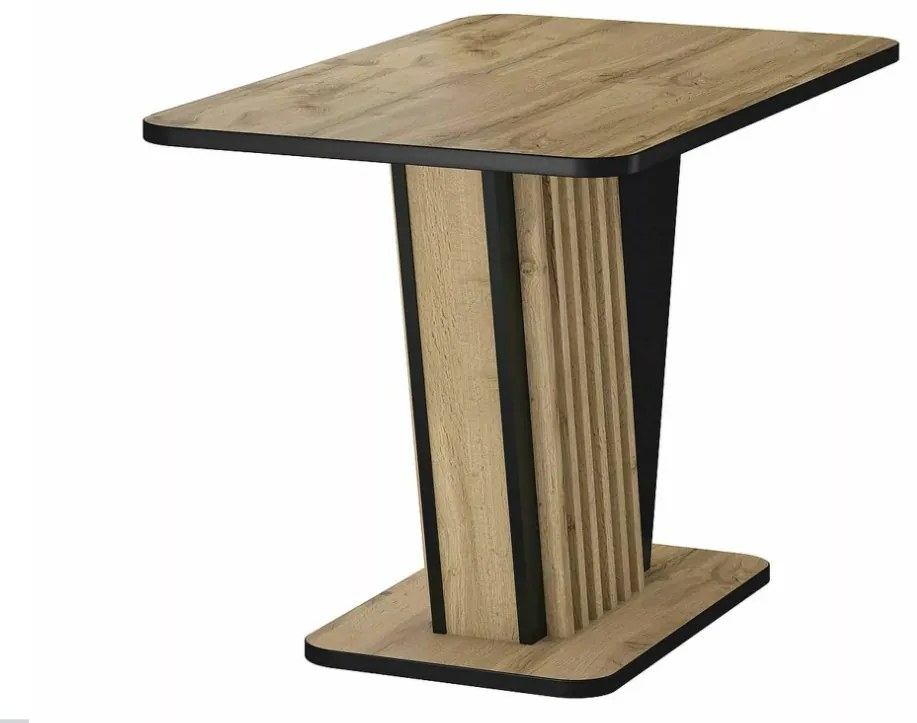 Nevio bővíthető étkezőasztal tölgy/fekete 125-170 cm