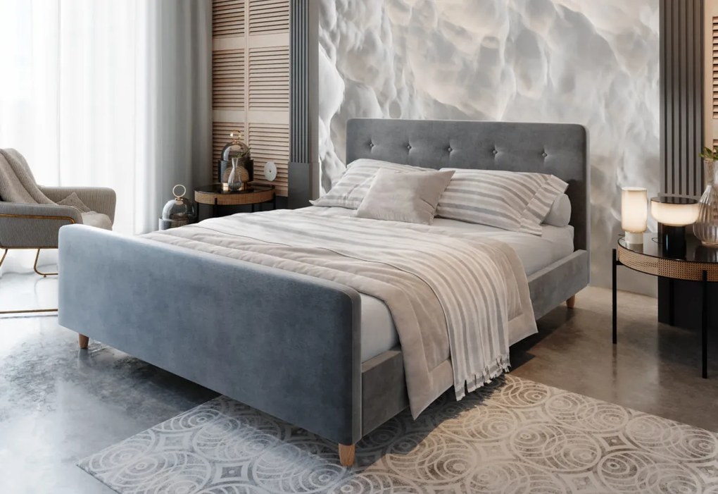 OSCAR kárpitozott ágy, 140x200, itaka 34