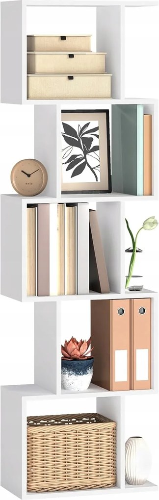 Vasagle Könyvespolc, 6 szintes, 24x40x159 cm tároló állvány