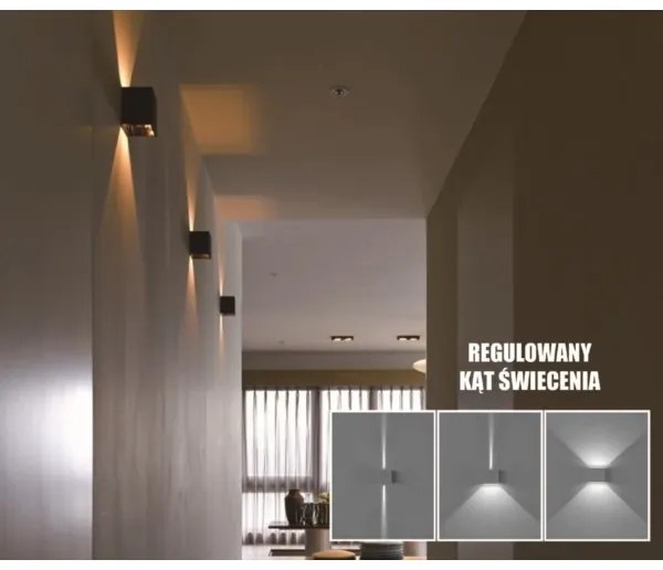 LED Kültéri fali lámpa KREON 2xLED/3W/230V IP54 4000K fekete