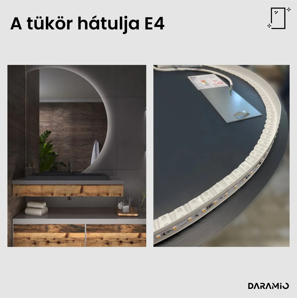 Kerek tükör LED világítással E4