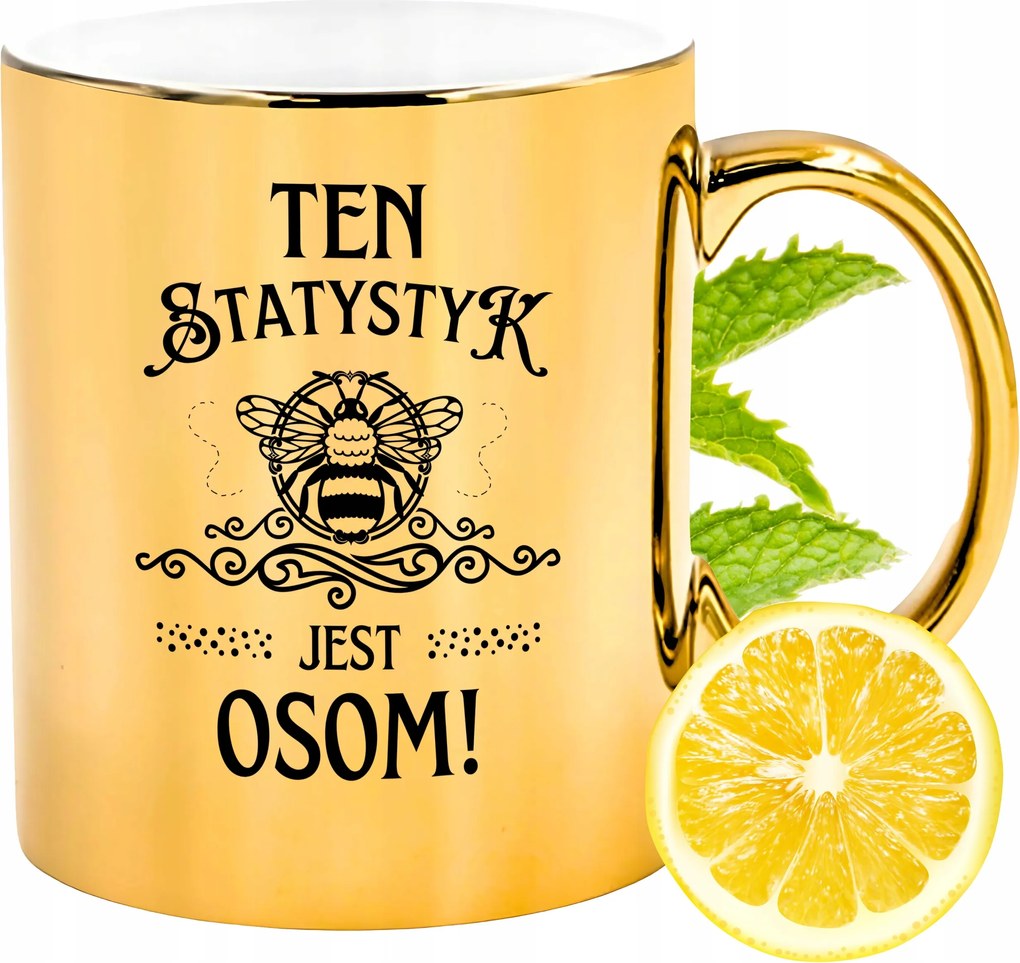 Prémium Arany Csillogó Bögre Statisztika Ajándék Nyomtatott Fotó