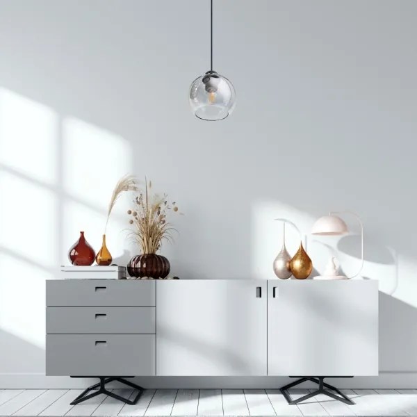 Csillár zsinóron LATIL 1xE27/60W/230V fekete