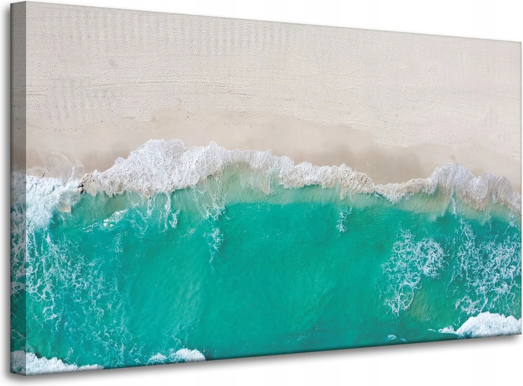 Vászonkép Hullámok Tengerpart Homok Víz 100x60 cm Ideális ajándék