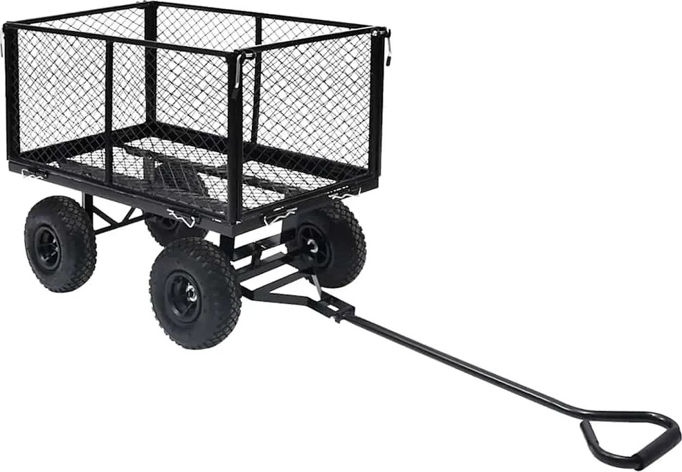 vidaXL fekete kerti kézikocsi 350 kg