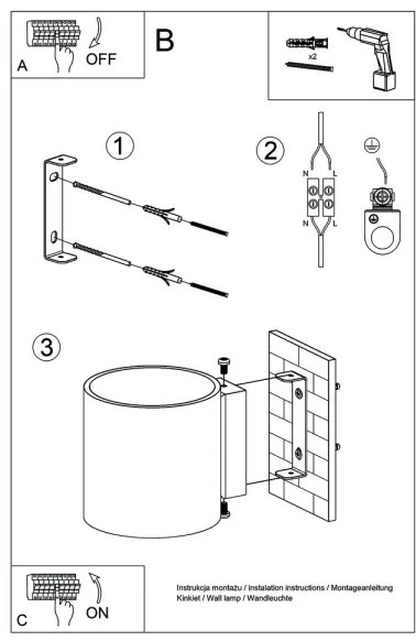 Sollux SL.0490 - Fali lámpa ORBIS 1xG9/40W/230V fa