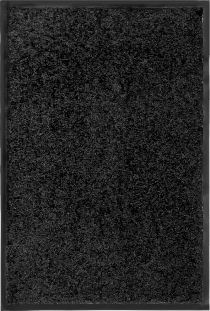 vidaXL fekete kimosható lábtörlő 40 x 60 cm
