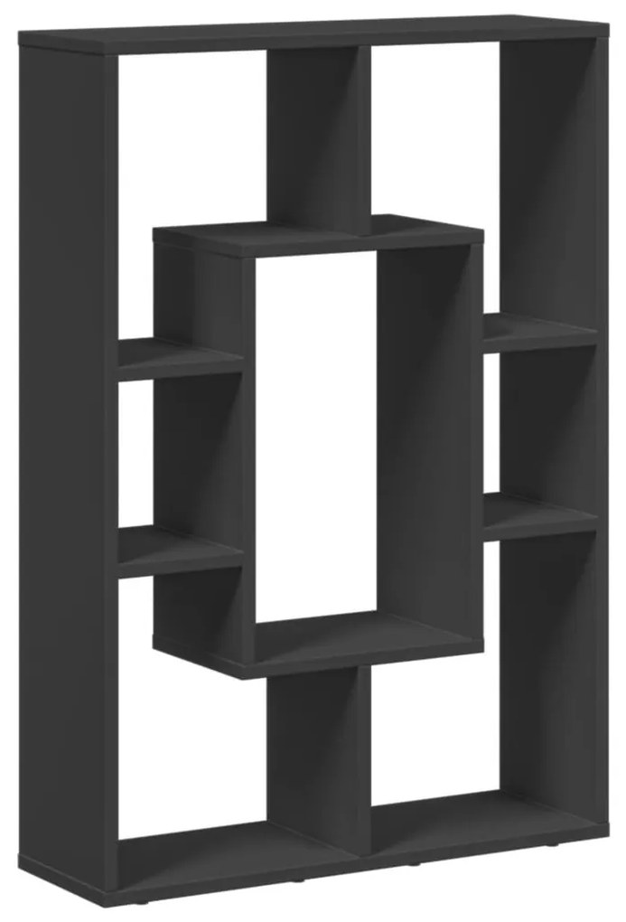 fekete szerelt fa könyvespolc 63 x 20 x 90 cm