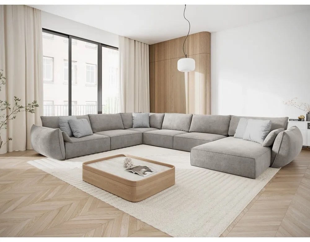 Világosszürke sarokkanapé (bal oldali) Vanda – Mazzini Sofas