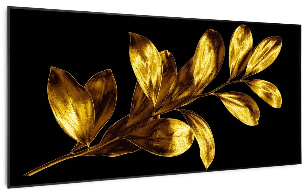 Klarstein Wonderwall Air Art Smart, infravörös hősugárzó, 120 x 60 cm, 700 W, arany levél