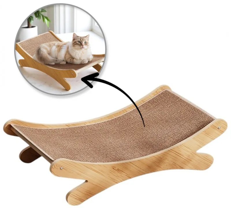 Macskakaparáda LUNICAT 49x30 cm, bézs