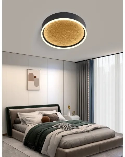 Wofi 9002-104M-LED BORDEAUX dimmelhető mennyezeti lámpa LED/37W/230V fekete/aran