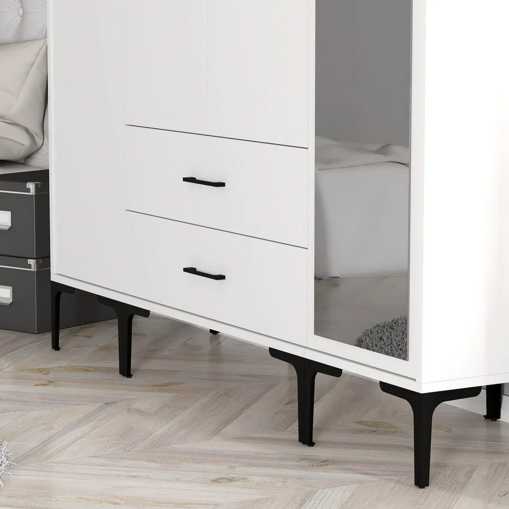 Kumsal gardróbszekrény, fehér, 160 cm – TR845HCT5498