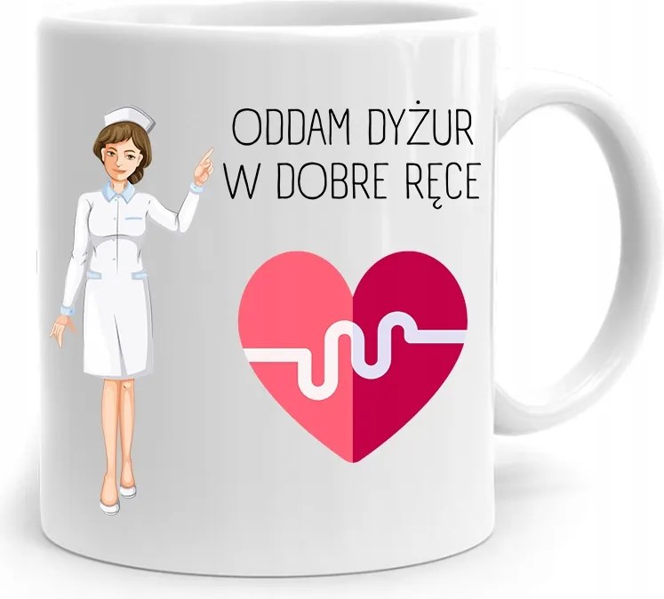 Bögre Ajándék Ápolónőnek Átadom Az Ügyeletet fényképes nyomattal