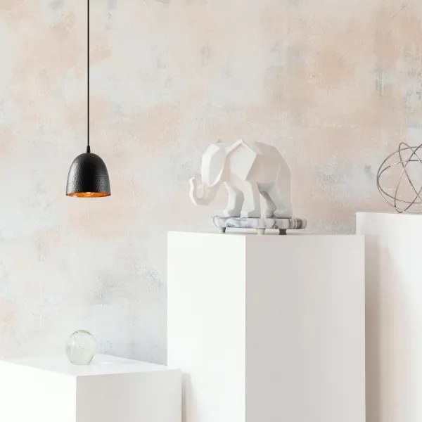 TATTOO kábeles függőlámpa 1xE27/40W/230V, átmérő 16 cm, fekete