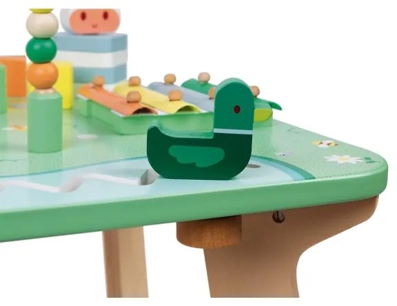 Janod - Interaktív gyerekasztal rét mintával
