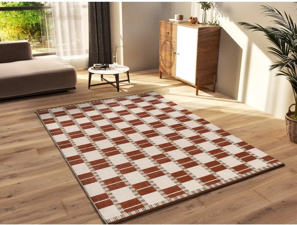 Bézs-terrakotta színű szőnyeg 133x190 cm Astra – Universal