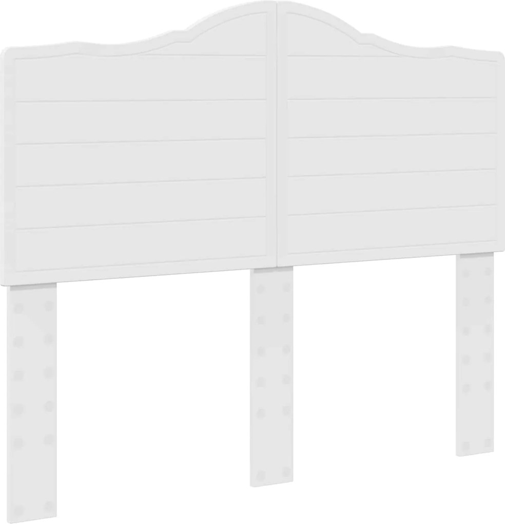 vidaXL Fejtámla Fényes Fehér 135 cm Faanyag