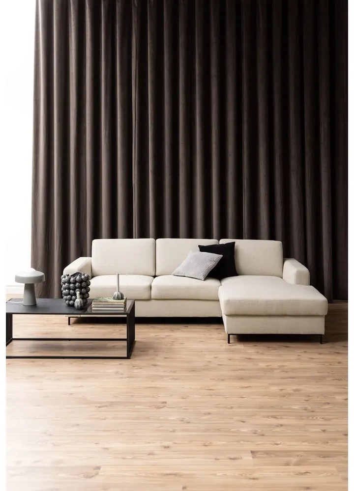 Fekete dohányzóasztal üveg asztallappal 60x120 cm Strington – Actona