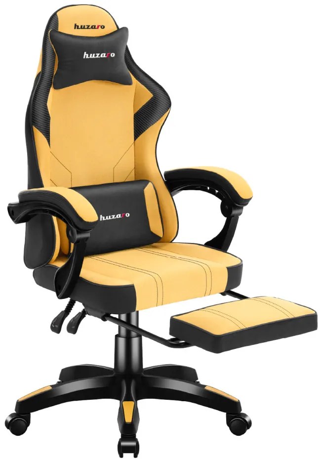 Gamer szék Space lábtartóval Yellow