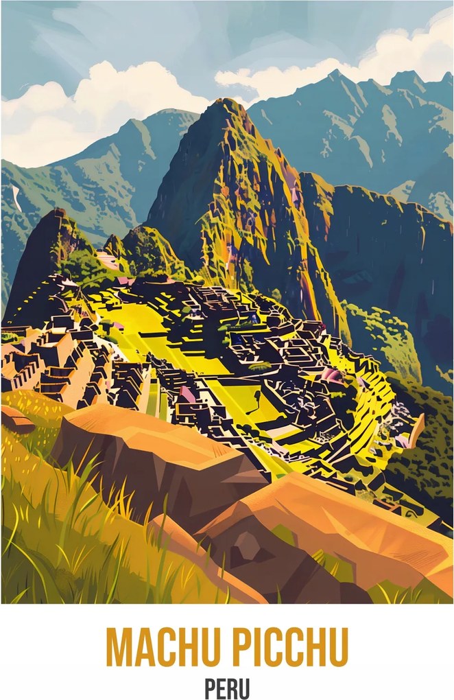 Poszter 67,5x100cm Machu Picchu