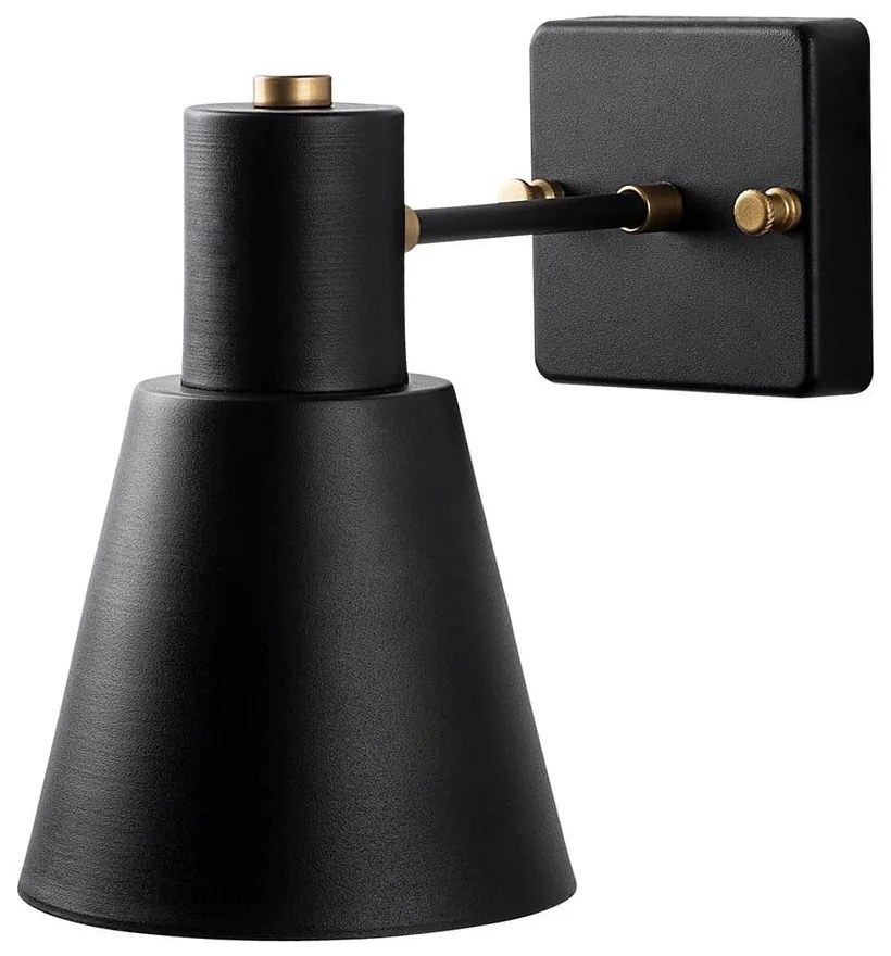Fekete-aranyszínű fali lámpa ø 14 cm Funnel – Opviq lights