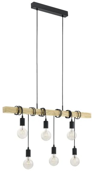 Eglo 95499 - Függesztékes lámpa TOWNSHEND 6xE27/60W/230V