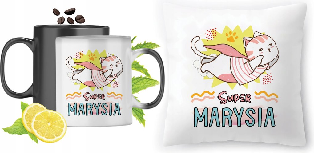 Marika Mágikus bögre fényképes nyomott mintás párna szett